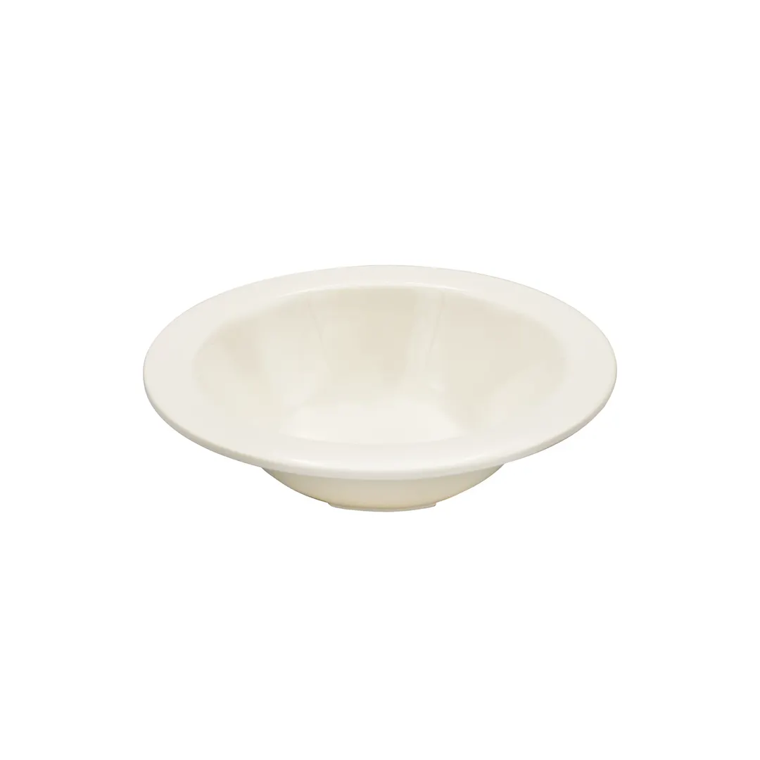 CAC China MLDNR-11 - 5oz Fruit Dish Bowl, 4.75" x 4.75", 0.5 Qt Melamine, Black/Cherry - 1 Dozen