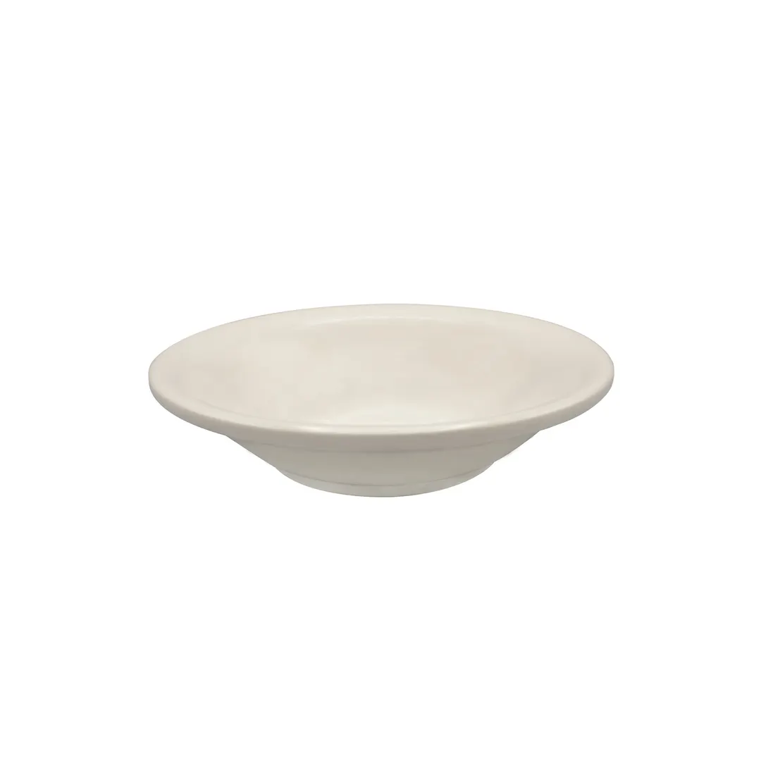 CAC China MLDRE-11 Dwight Fruit Dish Bowl, 5 oz (4.875"), Round Melamine, Black/Cherry - 1 Dozen