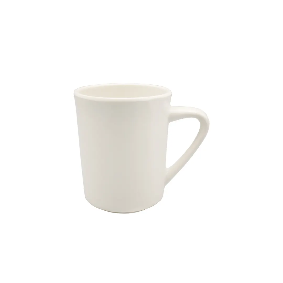 CAC China MLDRE-SI8 - 8 oz Plastic Mug, 3"W x 3"D x 3.5"H, Melamine, Black/Cherry - 1 Dozen