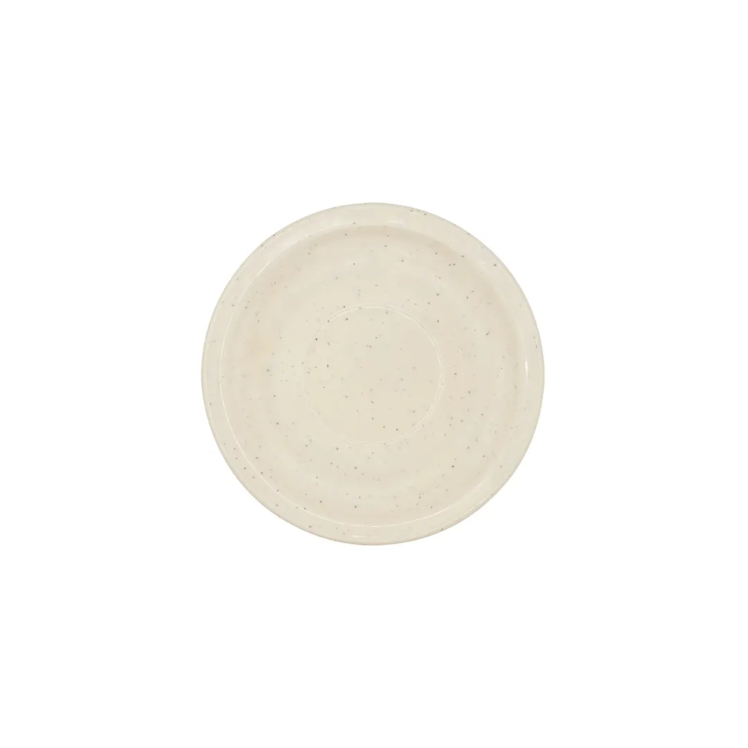 CAC China MLJSP-2 Plastic Saucer, 5.5" Diameter x 0.625" Height, White Melamine, 5" Size - 1 Dozen