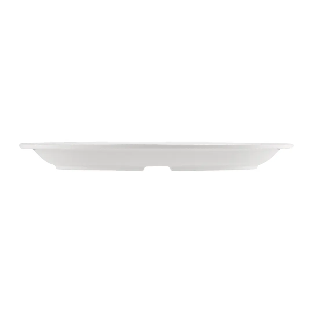 CAC China MLNC-12 Oval Platter, 9"¾ L x 6"¾ W, White Melamine, Dishwasher Safe - 1 Dozen