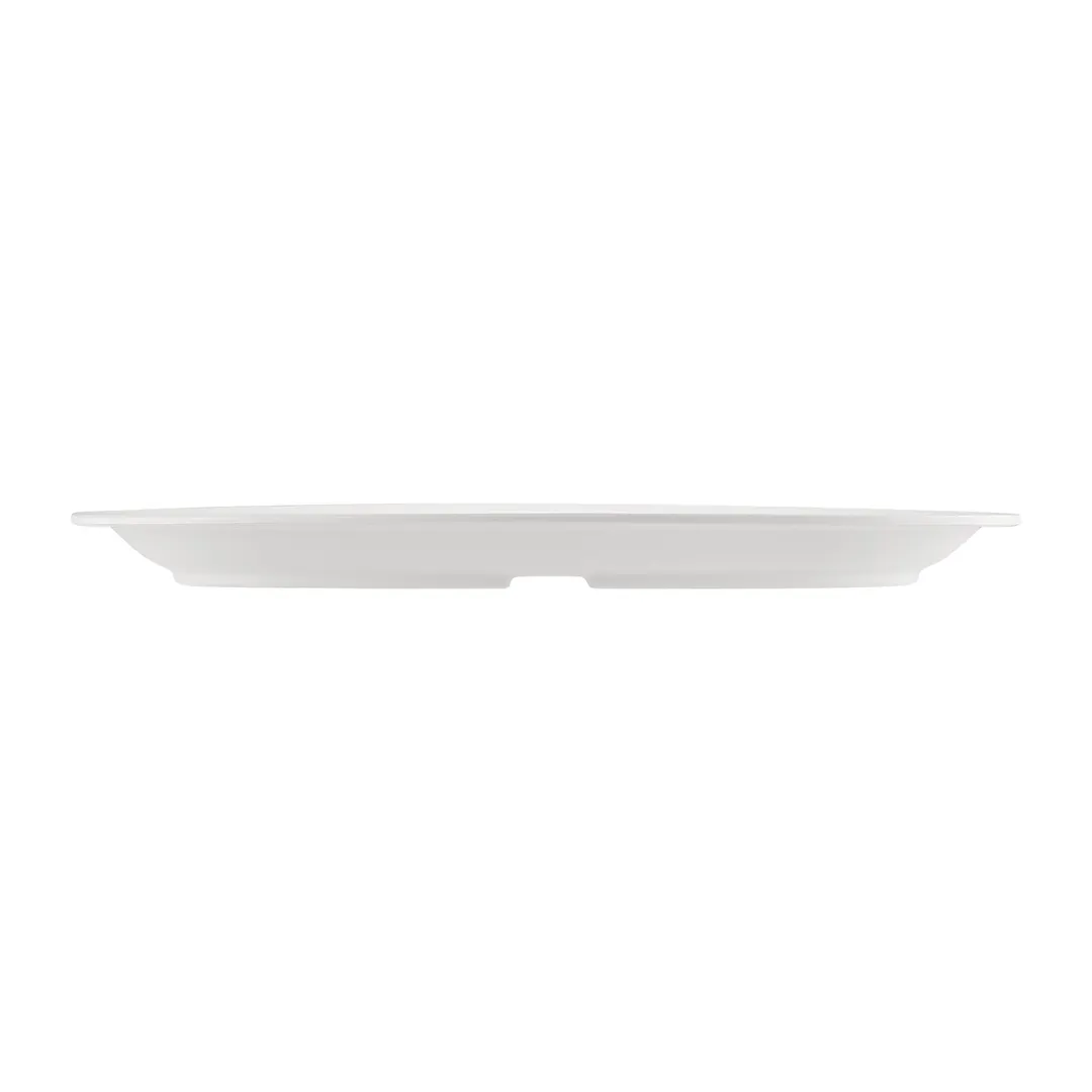 CAC China MLNC-13 Maxwell Oval Platter, 11.5" L x 8" W, White Melamine, Dishwasher Safe - 1 Dozen