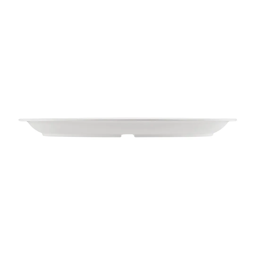CAC China MLNC-14 Oval Platter, 13" x 9.6" White Melamine, Dishwasher Safe, Break Resistant - 1 Dozen