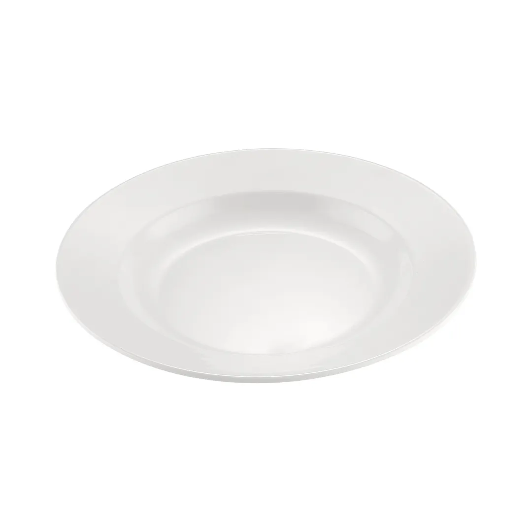 CAC China MLRN-120 - 12" White Melamine Pasta Bowl, 22 oz Capacity, Dishwasher Safe - 1 Dozen