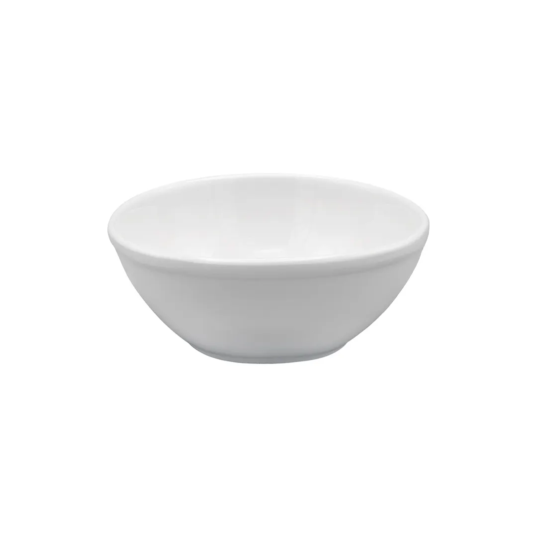 CAC China MLRN-15 - 12.5oz Melamine Bowl, 5.625" W x 2" H, Black/Cherry, 3/4 Qt Capacity - 1 Dozen