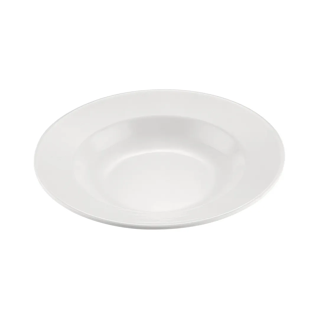 CAC China MLRN-3 Maxwell Rim Soup Plate, 9" (10 oz) Melamine Bowl, Dishwasher Safe - 1 Dozen