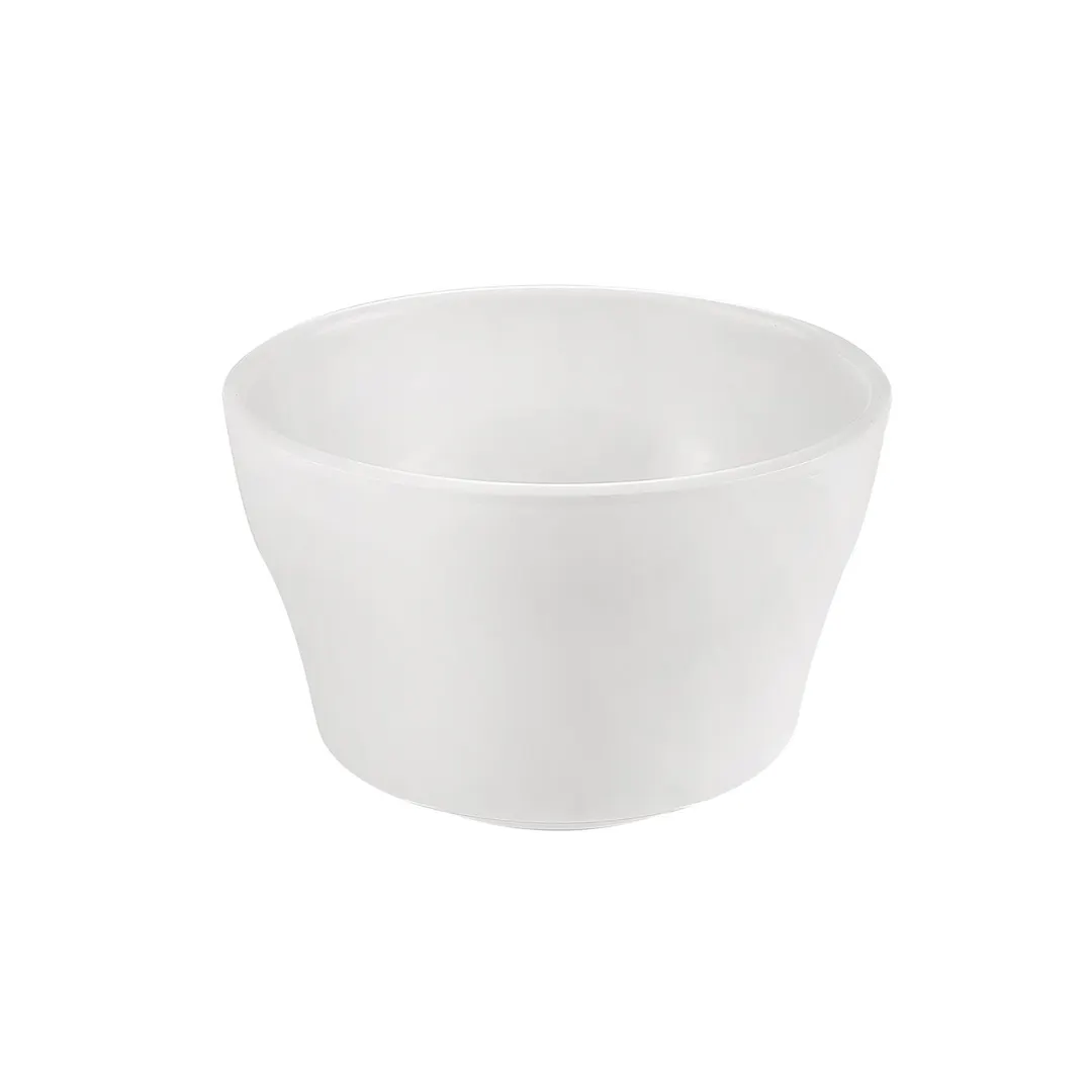 CAC China MLRN-4 8‑Oz Maxwell Bouillon Cup, 4‑1/8" Dia, White Melamine, Dishwasher Safe - 1 Dozen