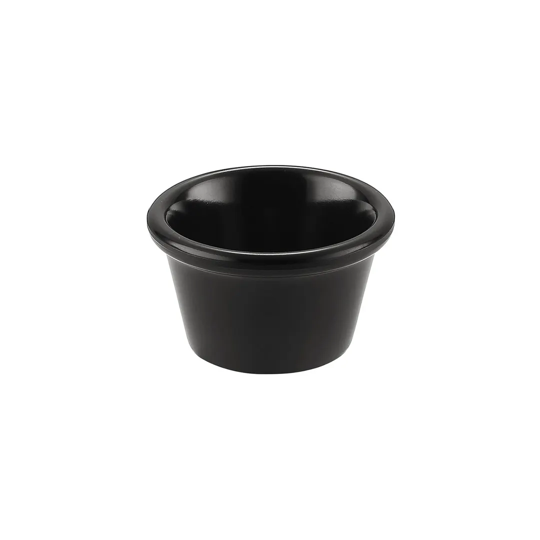 CAC China MRKF-1 Plastic Ramekin, 1 Oz 2.5" Diameter Round Melamine White, Safe - 1 Dozen