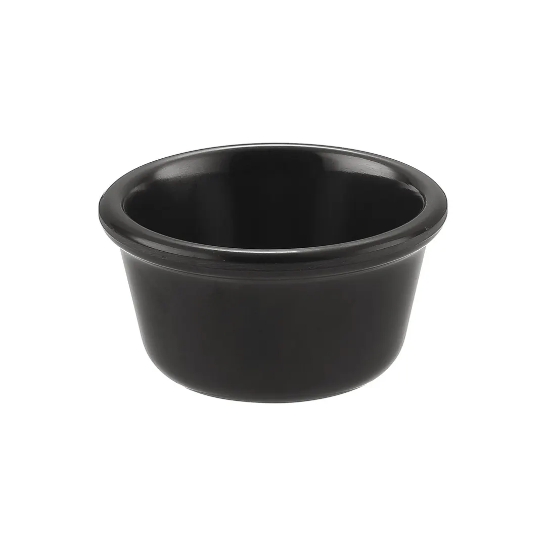 CAC China MRKF-4-BLK - 4 oz Ramekin, 3.25" Dia, Melamine, Black, Dishwasher Safe - 1 Dozen