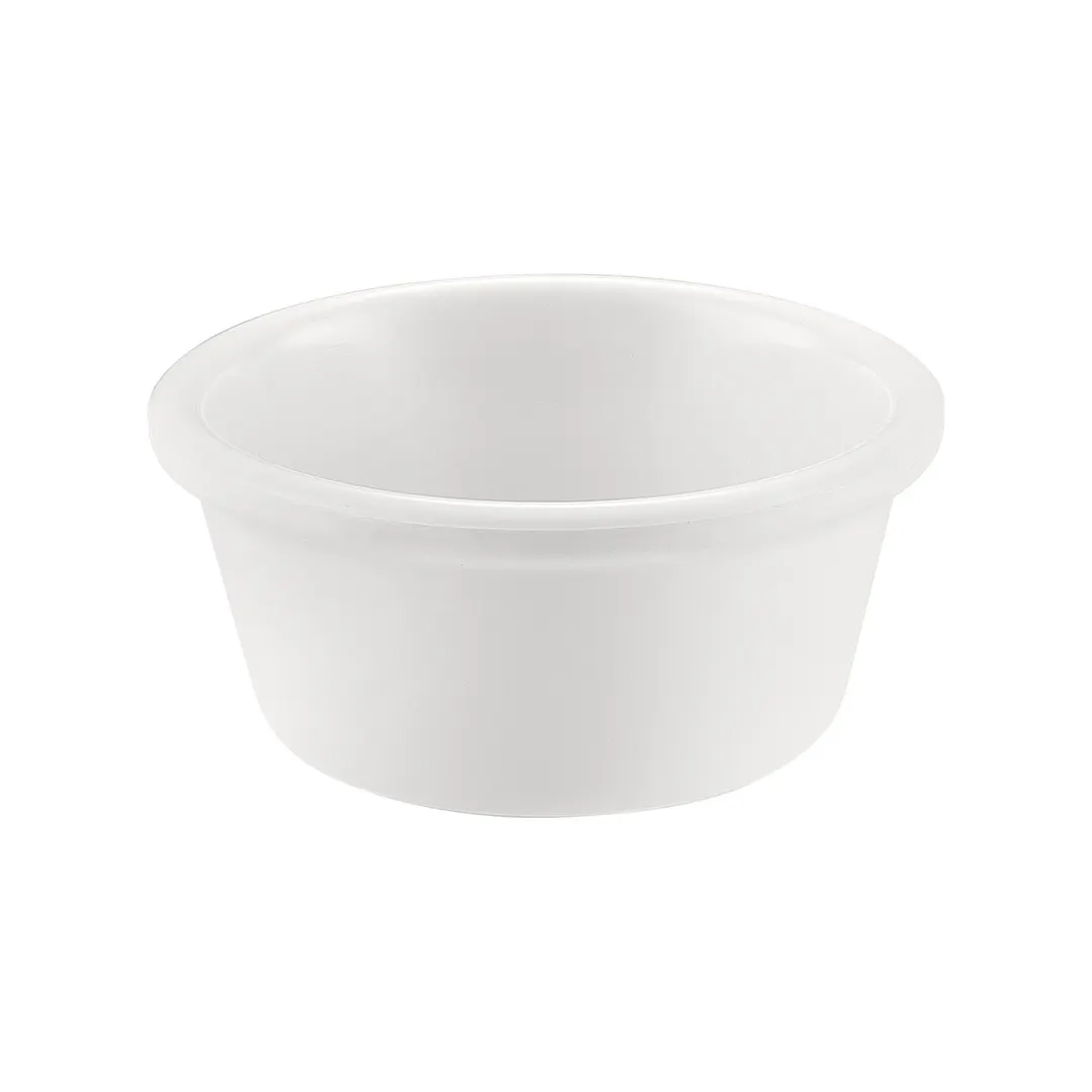 CAC China MRKF-6 Plastic Ramekin, 6 oz (3-7/8" Dia) White Melamine, Dishwasher Safe - 1 Dozen