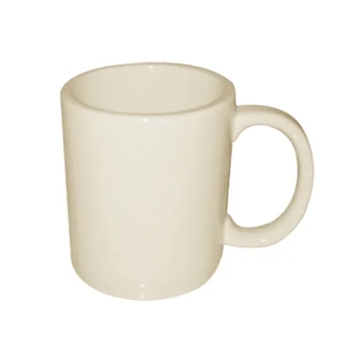CAC China MUG-50-AW - 10‑Ounce White Stoneware Mug, 3½" Dia. x 3¾" H, Microwave Safe - 1 Dozen
