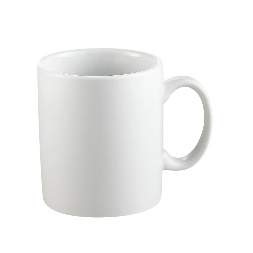 CAC China MUG-C12 - 12 oz White Porcelain Mug, 3" Dia x 3½" H, Oven Microwave Safe - 1 Dozen