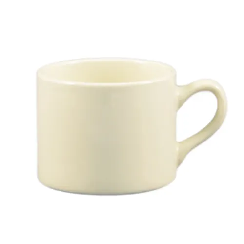 CAC China MUM-10 - 10 oz White Stoneware Mug, 3½" Dia x 3" H, Stackable, Microwave Safe - 1 Dozen