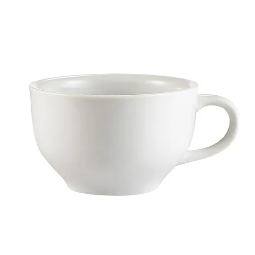 CAC China NCN-37 Clinton Coffee Cup, 8 oz White Porcelain, Microwave Safe - 1 Dozen