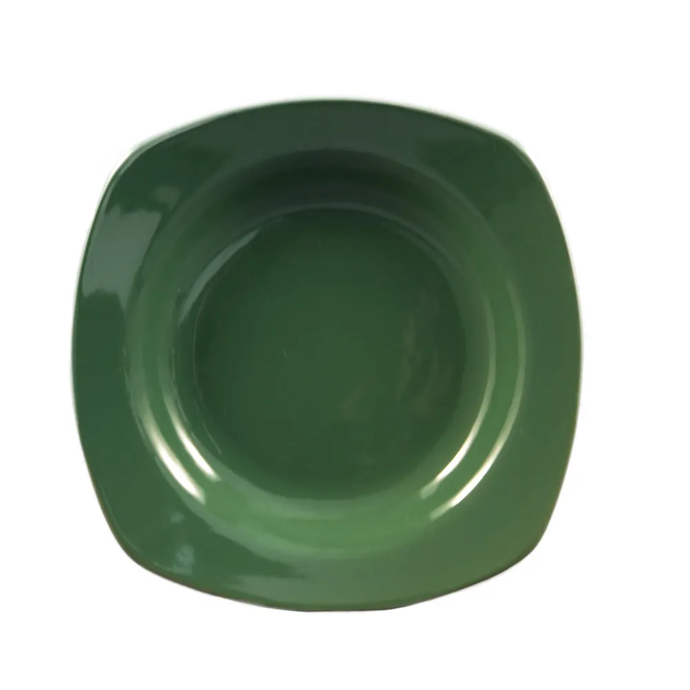 CAC China P-88-G Pasta Bowl, 22 oz (11.5"×11.5"×2"), Green Stoneware, Dishwasher Safe - 1 Dozen