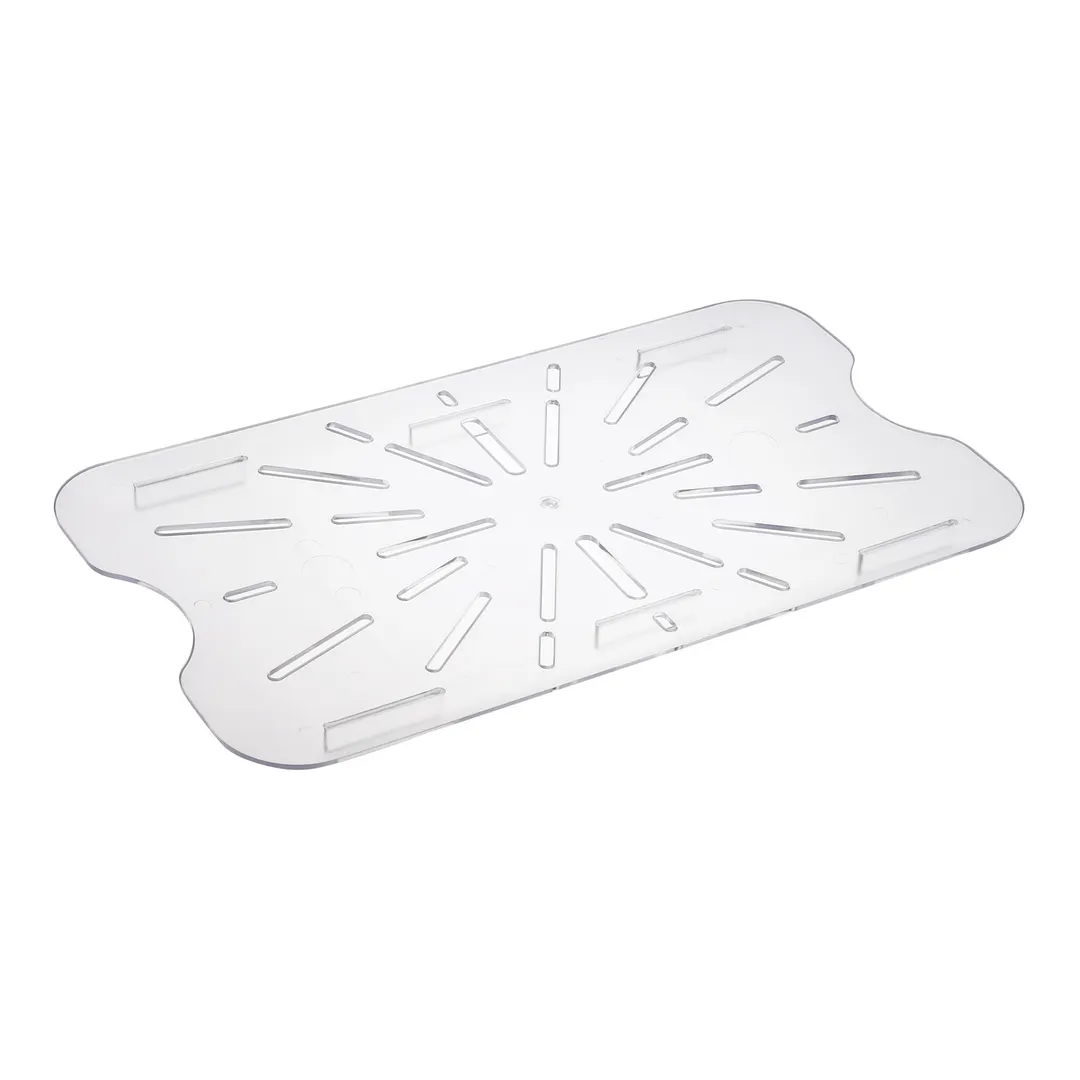 CAC China PCDS-F Full-Size Food Pan Drain Shelf, Polycarbonate, Clear, NSF