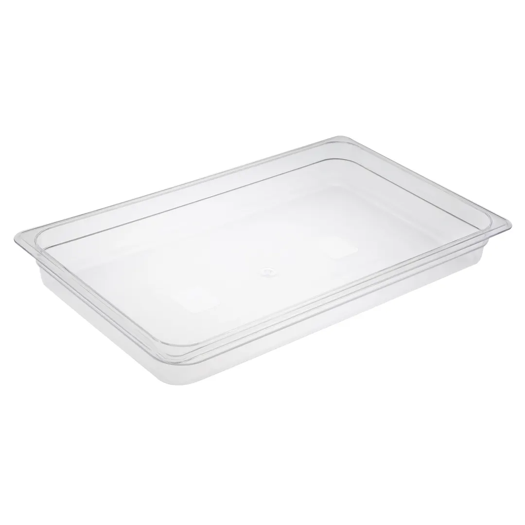 CAC China PCFP-F2 Full-Size Polycarbonate Food Pan, 2-1/2" Deep, Clear, Non-Stick Interior