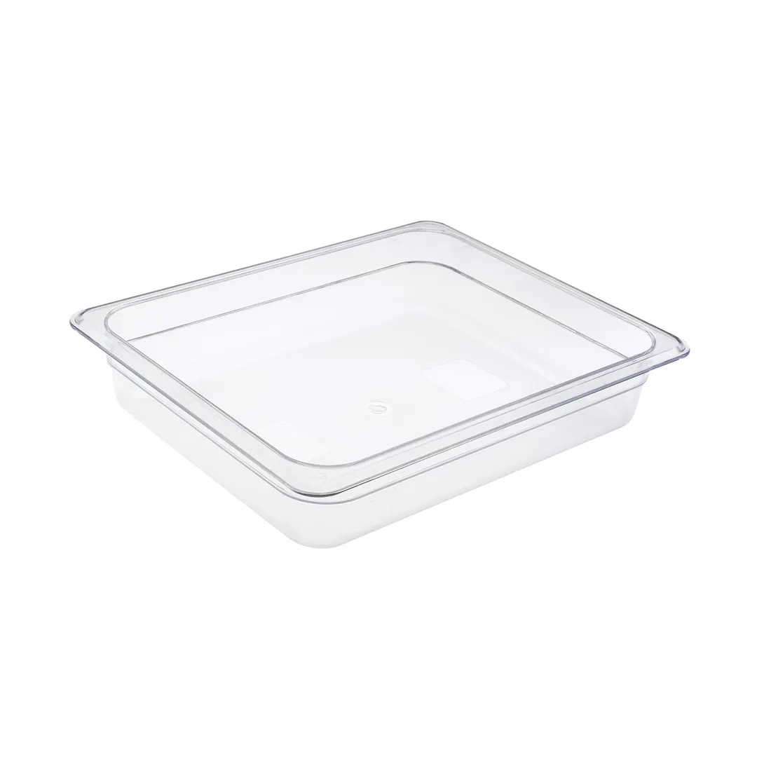 CAC China PCFP-H2 Polycarbonate Food Pan, Half-Size, 2-1/2" Deep, Clear, Non-Stick Interior