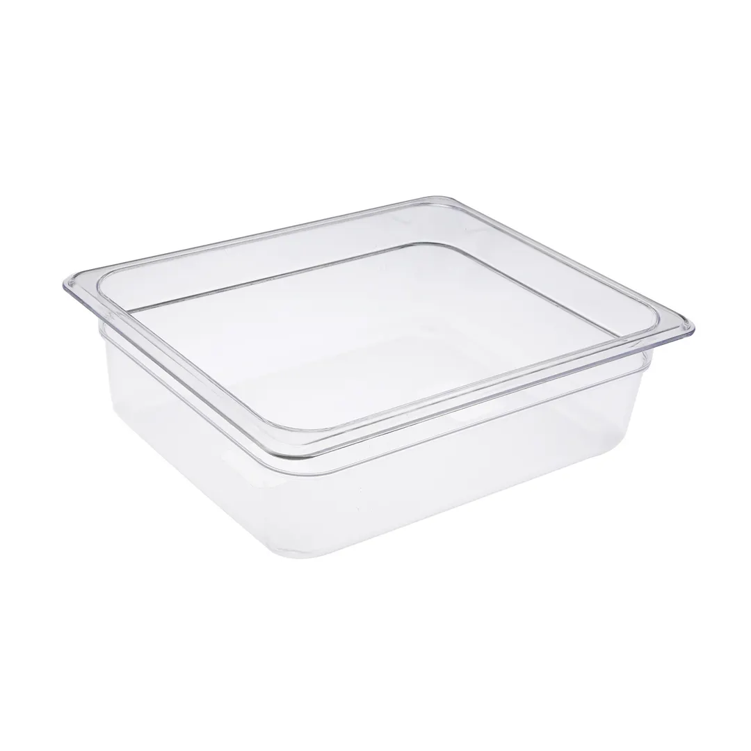 CAC China PCFP-H4 Half-Size 4" Deep Polycarbonate Food Pan, Clear, Non-Stick Interior