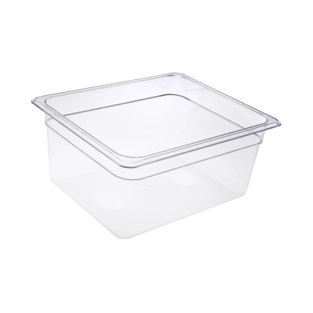 CAC China PCFP-H6 Polycarbonate Food Pan, Half-Size, 6" Deep, Clear, Non-Stick Interior