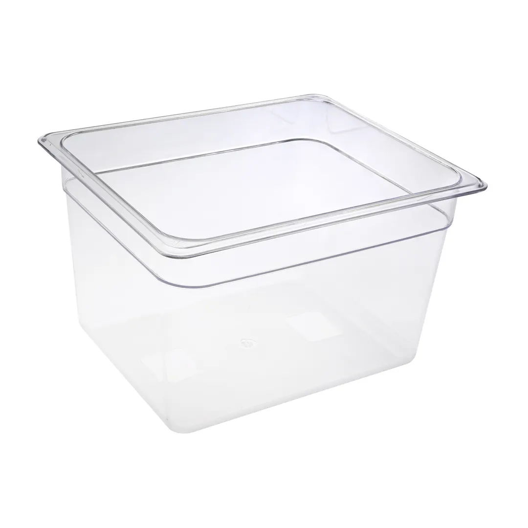CAC China PCFP-H8 Polycarbonate Food Pan, Half-Size, 8" Deep, Clear, Non-Stick Interior