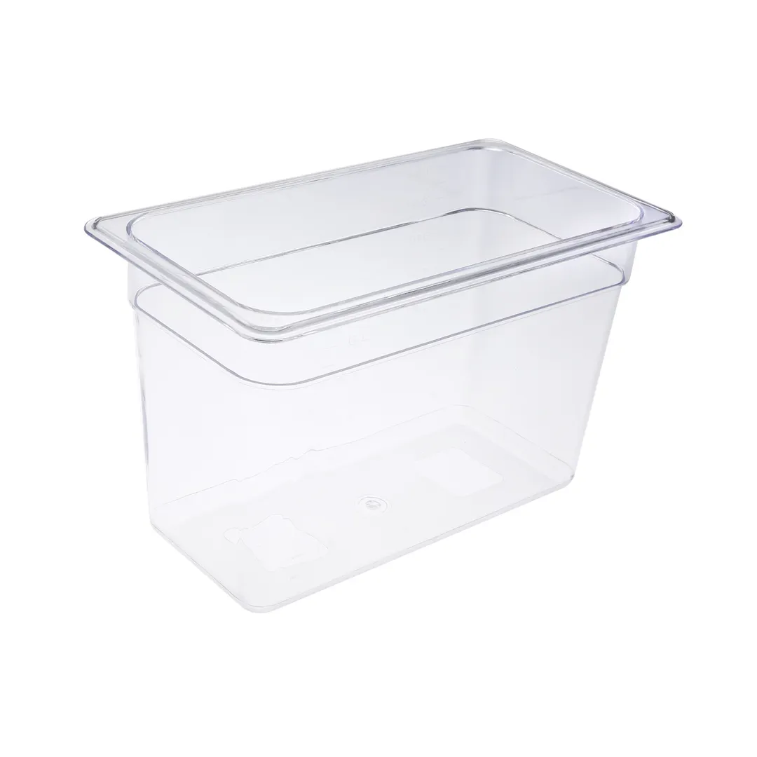 CAC China PCFP-T8 Polycarbonate Food Pan, 1/3-Size, 8" Deep, Clear, Non-Stick