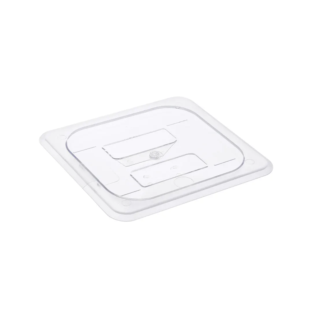 CAC China PCSD-SC Clear Polycarbonate Food Pan Cover 1/6-Size, Shatter‑Resistant, NSF - Each