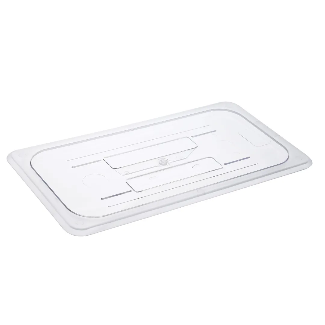 CAC China PCSD-TC Polycarbonate Food Pan Cover, 1/3-Size, Clear, Shatter & Scratch Resistant