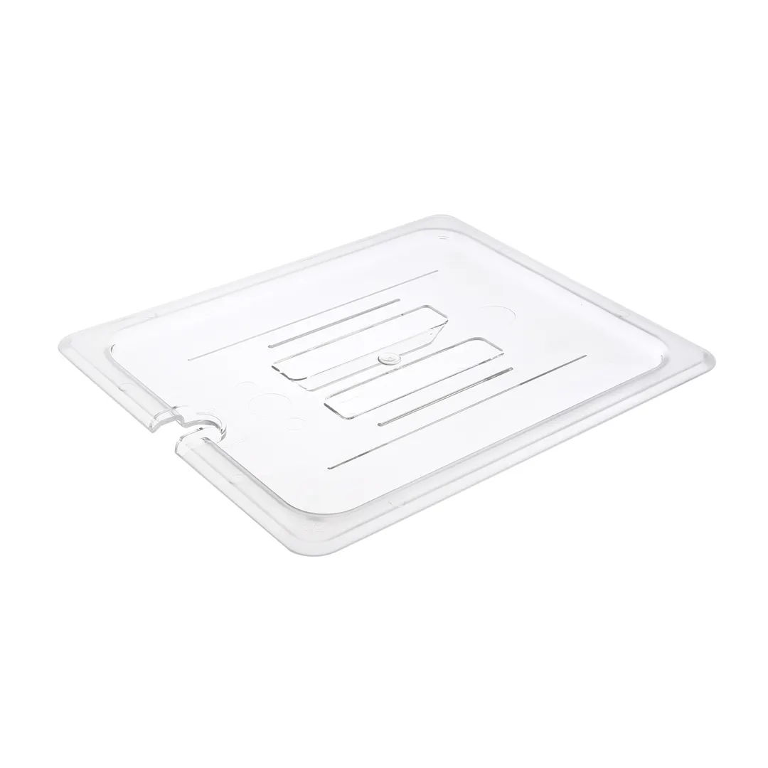 CAC China PCSL-HC Half-Size Clear Polycarbonate Food Pan Cover, Shatter‑Resistant, NSF Certified