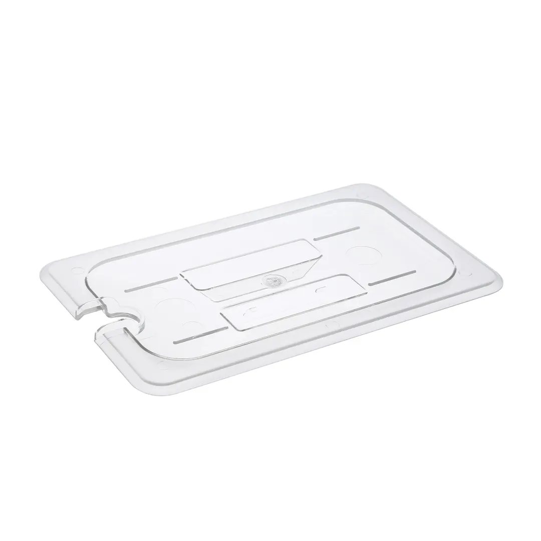 CAC China PCSL-QC Polycarbonate Food Pan Cover, 1/4‑Size Clear, Shatter‑Resistant, Dishwasher Safe