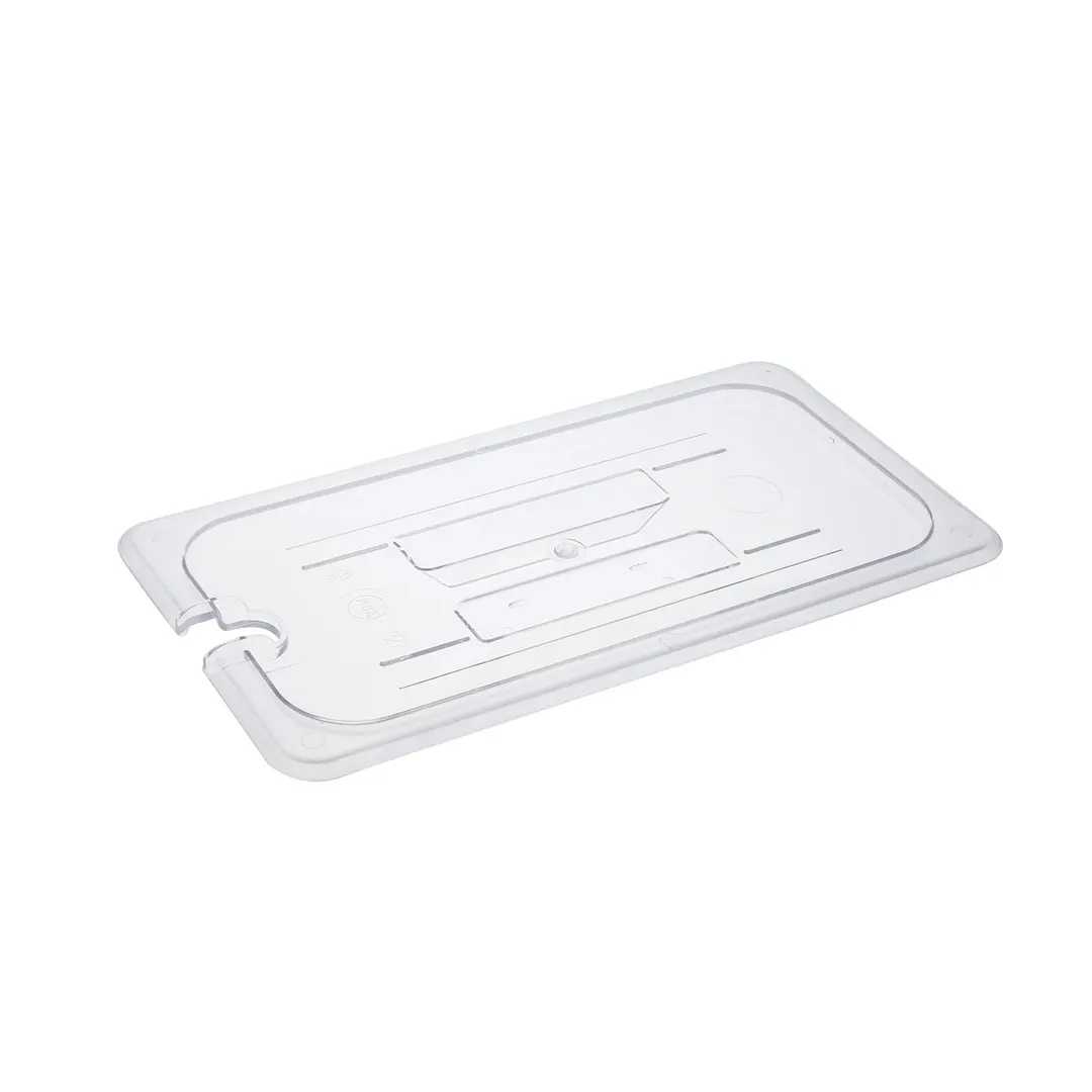 CAC China PCSL-TC Polycarbonate Food Pan Cover, 1/3-Size, Clear, Shatter & Scratch Resistant