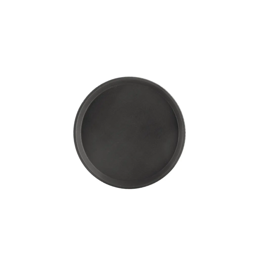 CAC China PDTR-11BK - Super Round Serving Tray, 11" Diameter, Black Plastic, NSF Certified