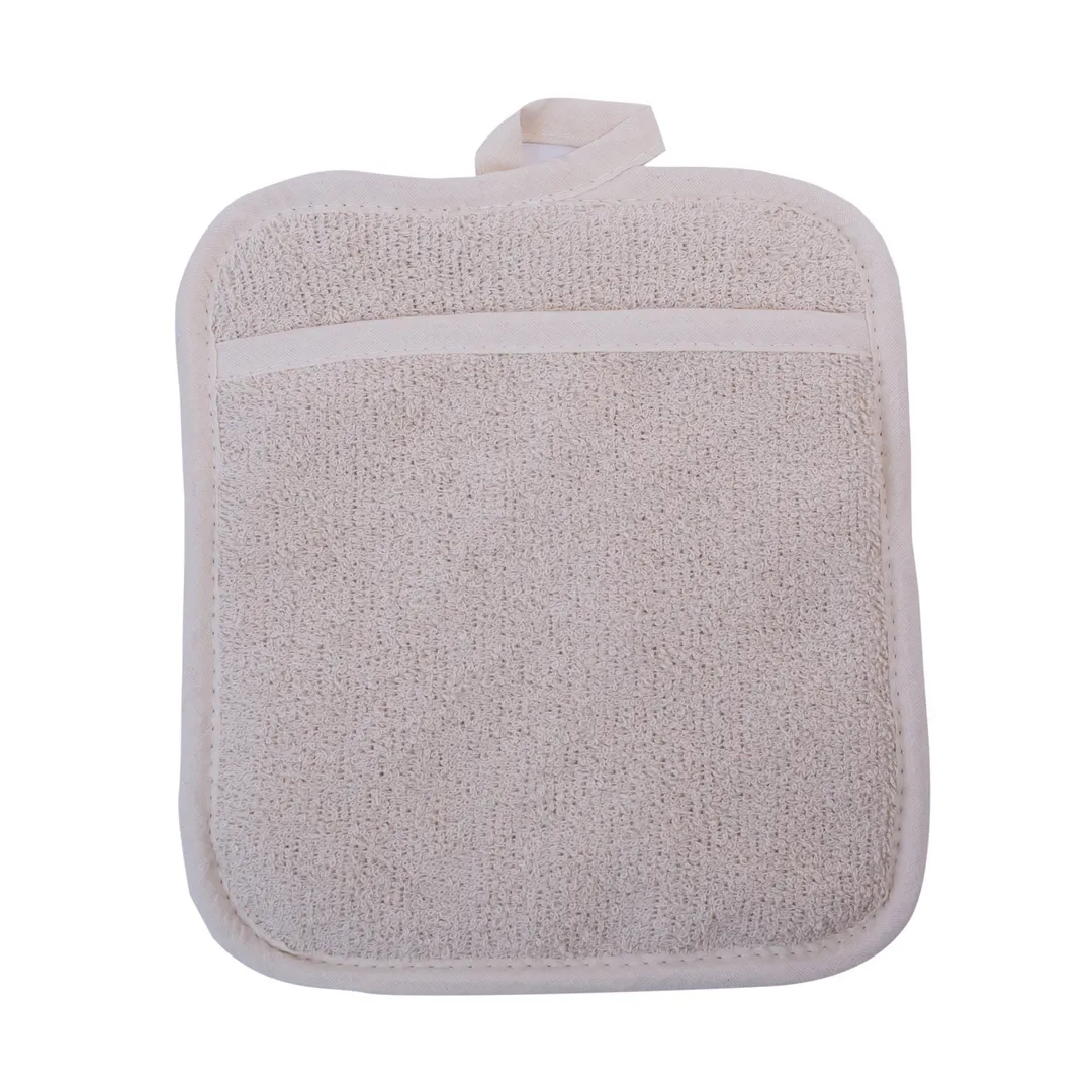 CAC China PGTR-9P Pot Holder, 8" x 9" Terry Cloth, Heat Resistant to 400°F, Black/Cherry - 1 Dozen