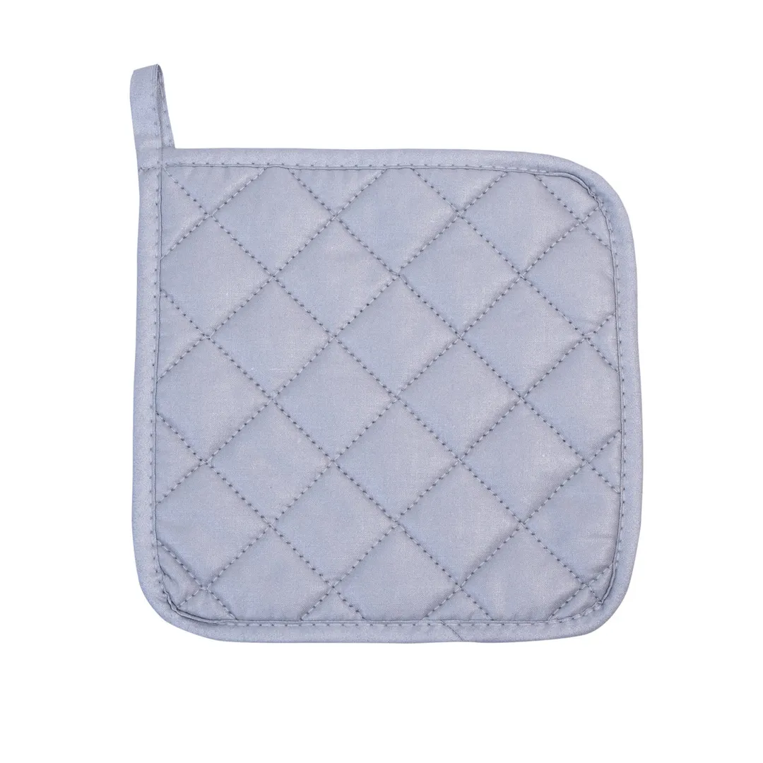 CAC China PHSC-8 Pot Holder, 8" x 8", Heat Resistant 200°F, Silicone Cotton, Black/Cherry, 1 Dozen