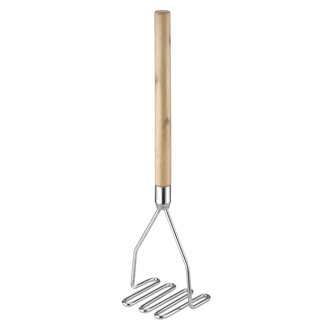 CAC China PMSW-18T Potato Masher, 4-1/2"W x 4"D x 18"H Rectangle with Wooden Handle