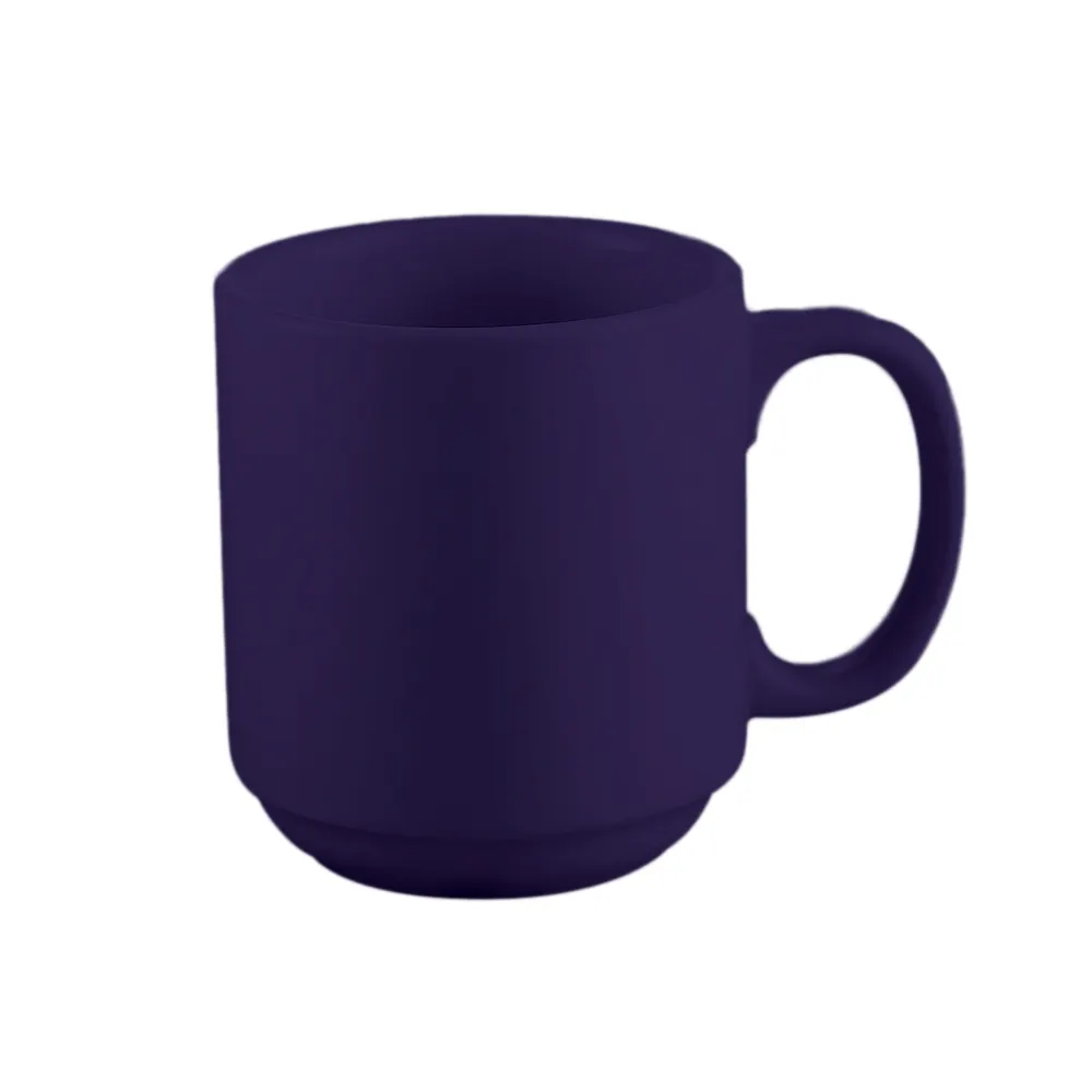 CAC China PRM-12-CBU - 12‑Ounce Blue Stoneware Mug, 3‑1/4" Dia, Stackable, Microwave Safe - 1 Dozen
