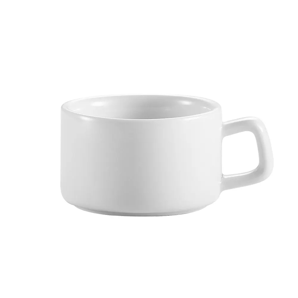 CAC China PRM-3-P Demitasse Cup, 2.5 oz, 2-3/8" Dia x 1-1/2" H, White Porcelain, Safe - 1 Dozen
