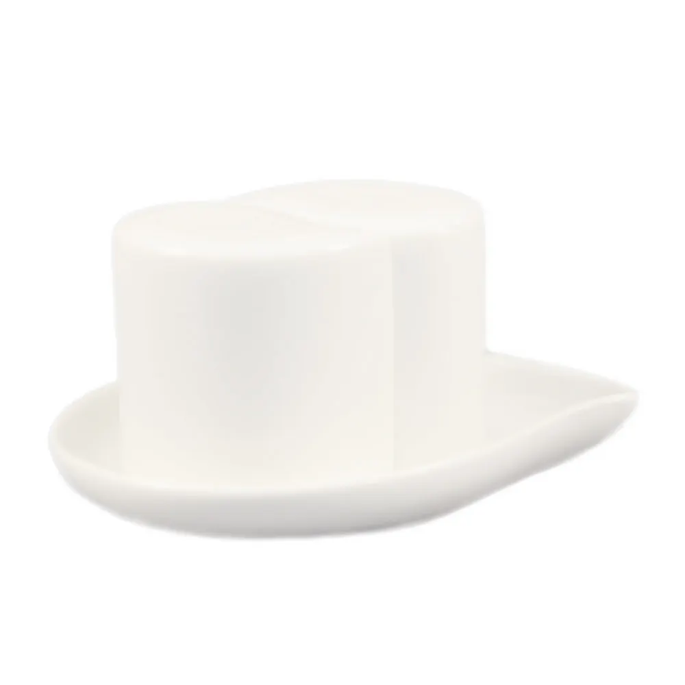 CAC China PSP-3 Salt & Pepper Shaker Set, Shakers 2-3/4" H, Saucer 5-7/8" L, Porcelain - Set