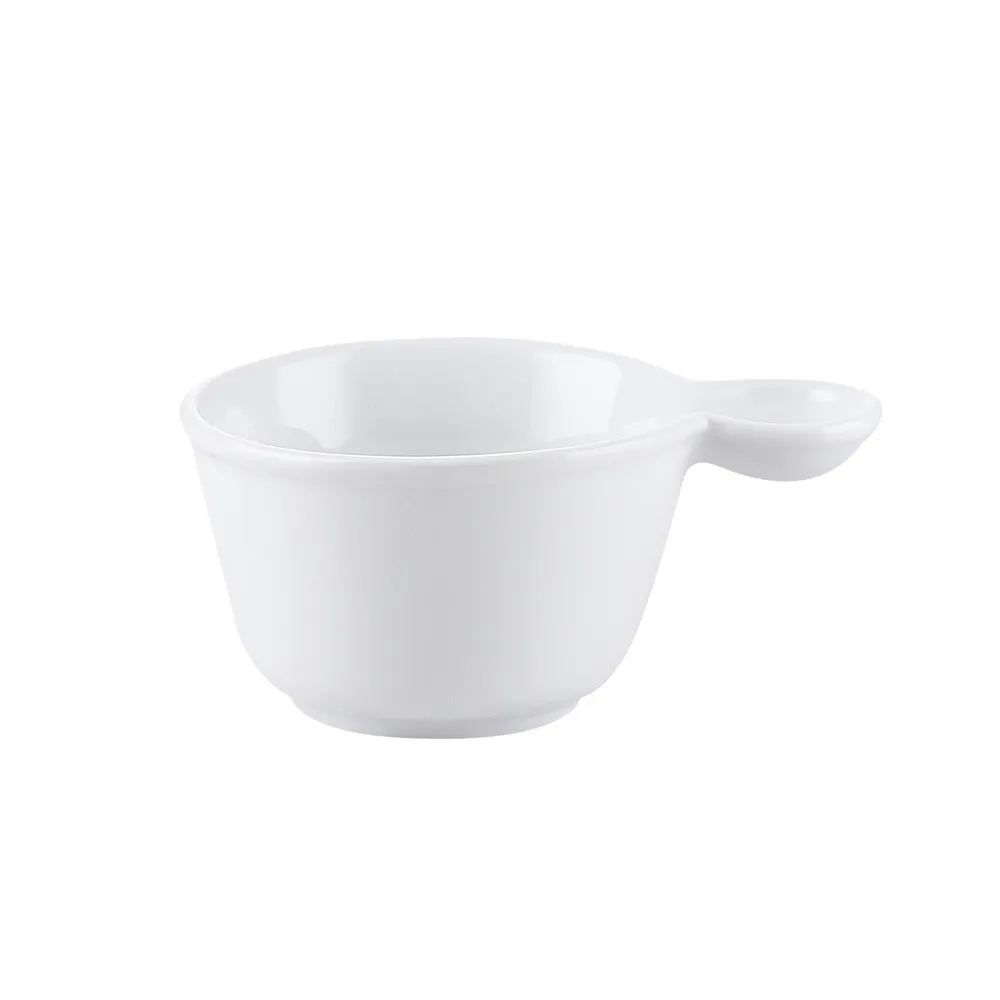 CAC China PTC-10 - 8‑9 oz Porcelain Cup, 6"L x4.38"W x2.75"H, White, Microwave Safe - 1 Dozen