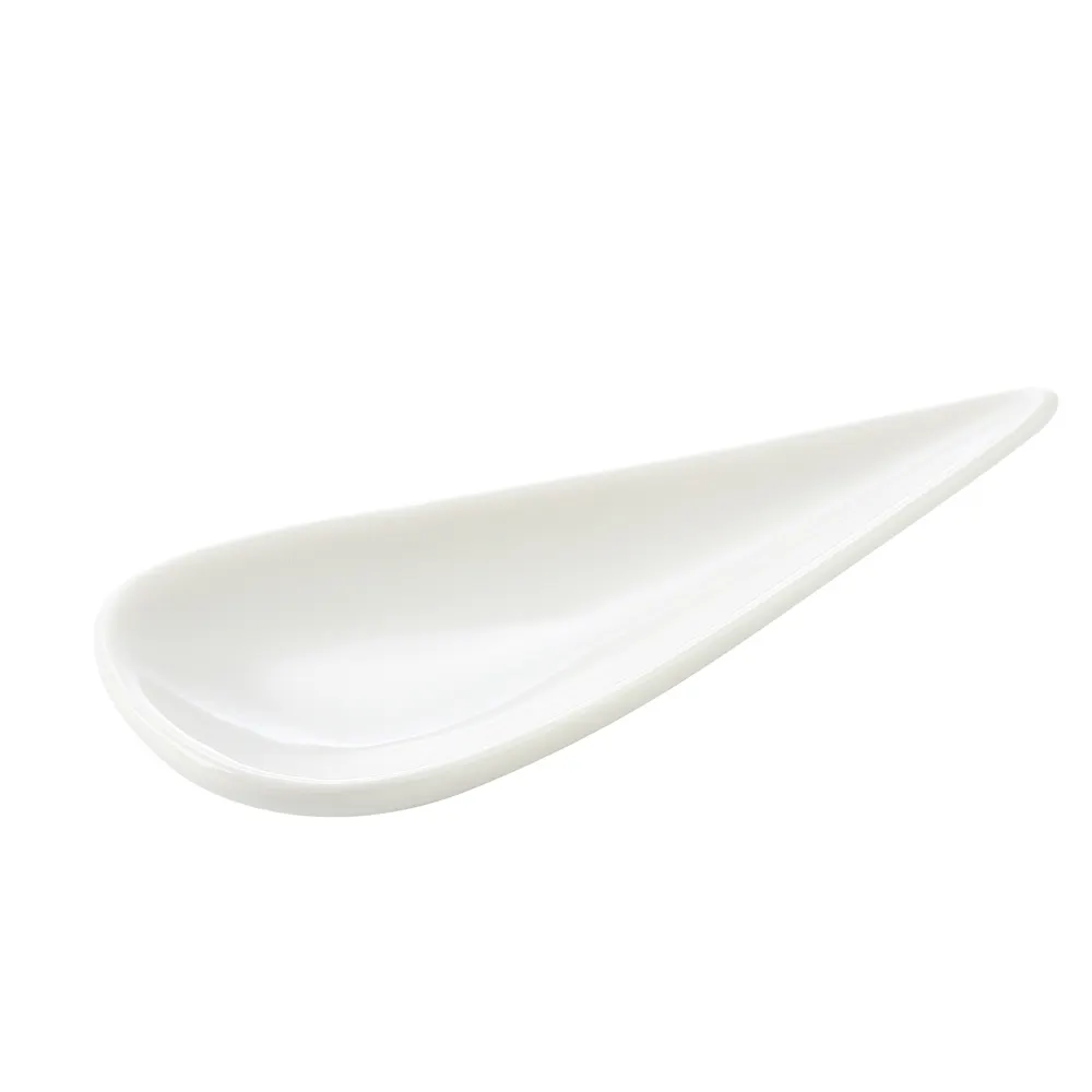 CAC China PTS-30 - Soup Spoon, 3‑7/8" L x 1‑3/4" W x 7/8" H, White, Dishwasher Safe - 1 Dozen