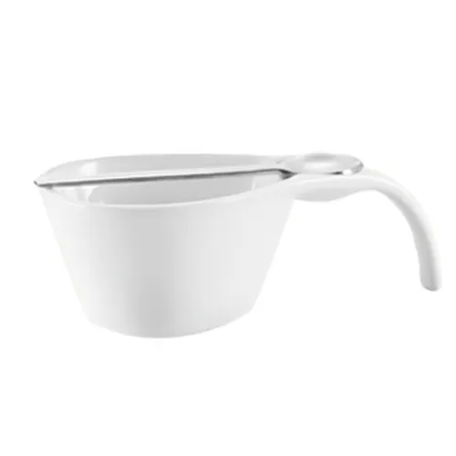 CAC China PTS-66-SET - 2 oz White Porcelain Cup 4"5" x 2"5" x 1"5" with Spoon, Safe - Set