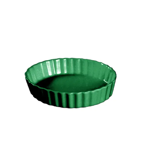 CAC China QCD-5-G Quiche Dish, 5½ oz (5" Dia x 1" H) Ceramic Green Dishwasher Safe - 1 Dozen