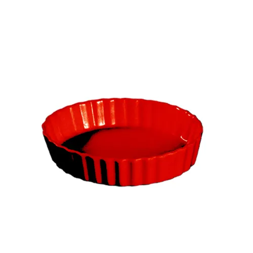 CAC China QCD-5-R Quiche Baking Dish, 5" Dia x 1" H, 5.5 oz Ceramic, Red - 1 Dozen