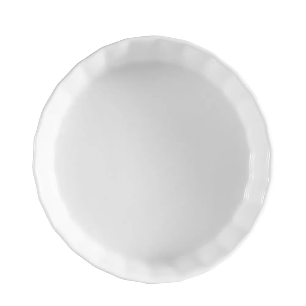 CAC China QCD-5 - 5½ oz White Porcelain Ramekin, 5" Dia x 1" H, Fluted, Dishwasher Safe - 1 Dozen
