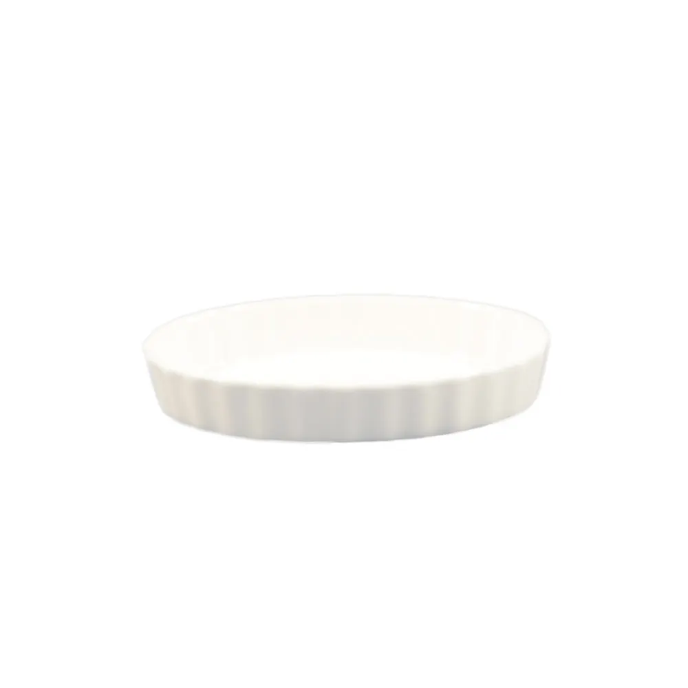 CAC China QSV-6 - Oval Porcelain Ramekin, 6½ oz 6" x 4¼" x 1", White, Dishwasher Safe - 1 Dozen