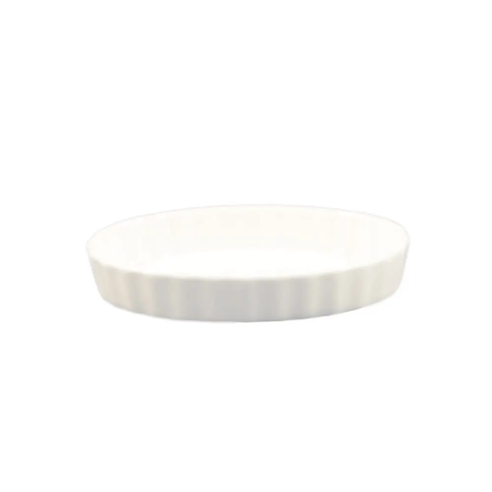 CAC China QSV-8 Oval Ramekin, 12.5 oz 8"×5¾"×1" Porcelain White, Oven Safe - 1 Dozen