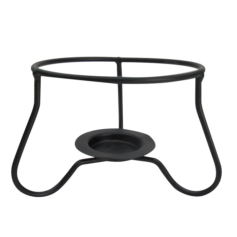 CAC China RCN-140STAND Fire Stand, 5" Dia x 3½" H, Black Metal Tea Light Holder - 1 Dozen