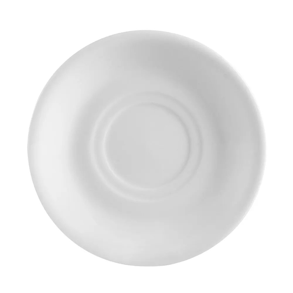 CAC China RCN-2 Clinton Saucer, 6" Diameter x 1" Height Porcelain White Dishwasher Safe - 1 Dozen