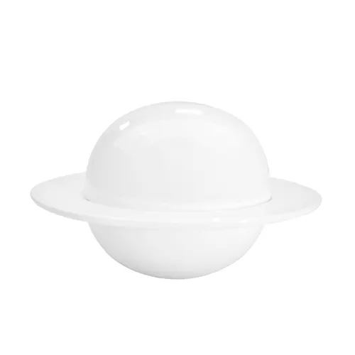 CAC China RCN-340 Soup Bowl Set, 8 oz 3‑1/4"×2‑3/8", 6‑1/4" Outer, 4"×2‑1/4" Lid, Porcelain - Set