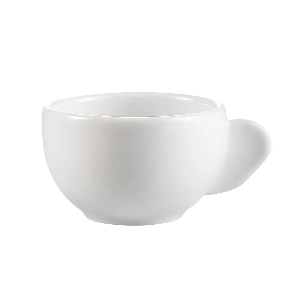 CAC China RCN-37B Clinton Demitasse Cup, 3 oz (2.75" Dia x 1.75" H), White Porcelain, Safe - 1 Dozen